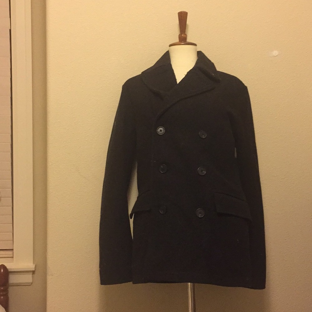 Old Navy black wool pea coat